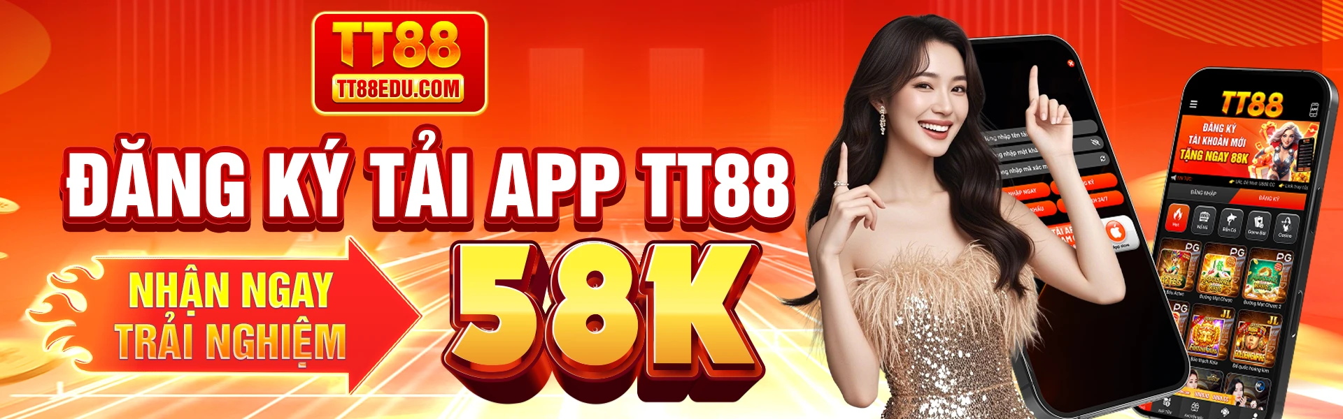 đăng ký tải app nhận 58k